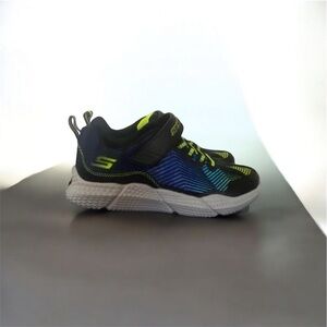 Skechers Kids' Black and Neon Green Sneakers